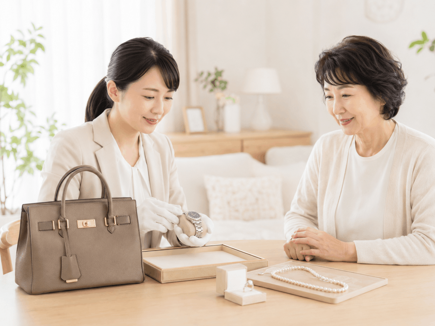 自宅で訪問査定を受けるイメージ